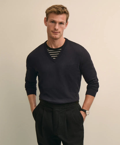 Supima® Cotton V-Neck Sweater | Brooks Brothers for sale - US 5919