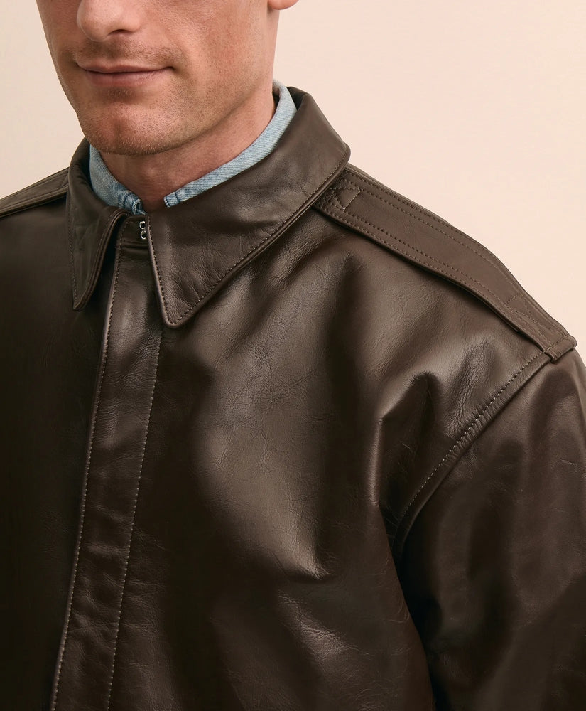 The Cockpit x Brooks Brothers A-2 Leather Flight Jacket | Brooks Brothers cheap
