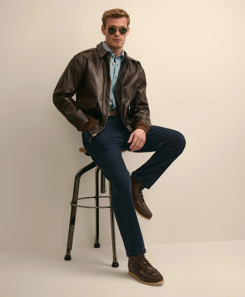 The Cockpit x Brooks Brothers A-2 Leather Flight Jacket | Brooks Brothers cheap