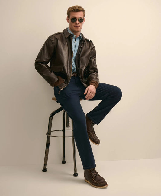 The Cockpit x Brooks Brothers A-2 Leather Flight Jacket | Brooks Brothers cheap
