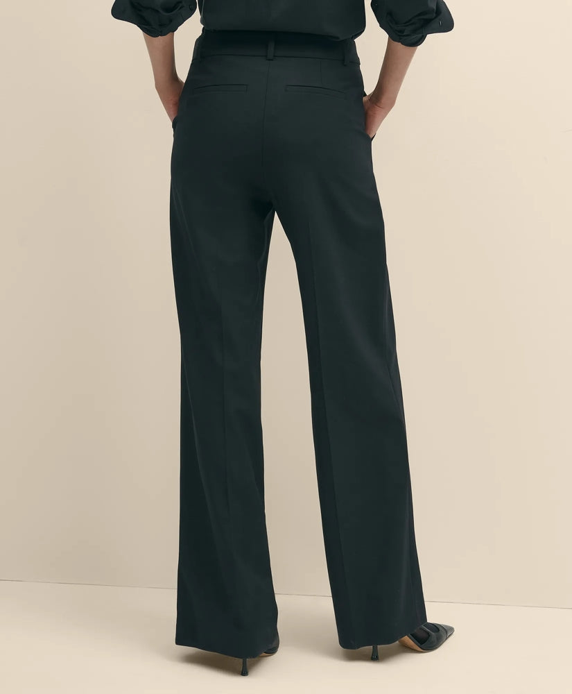 The Essentials Wide-Leg Trousers in Wool Blend | Brooks Brothers online shop