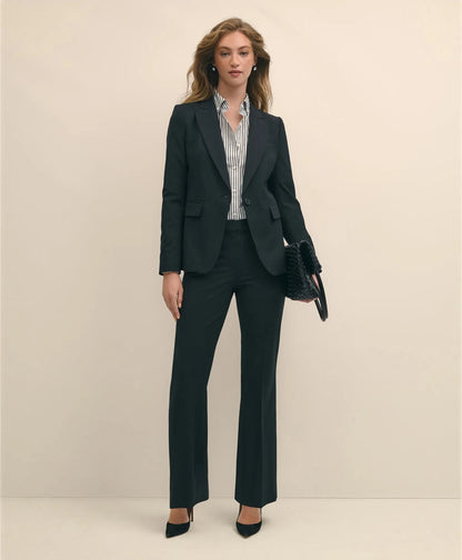 The Essentials Brooks Brothers Stretch Wool Flare Leg Trousers | Brooks Brothers sale