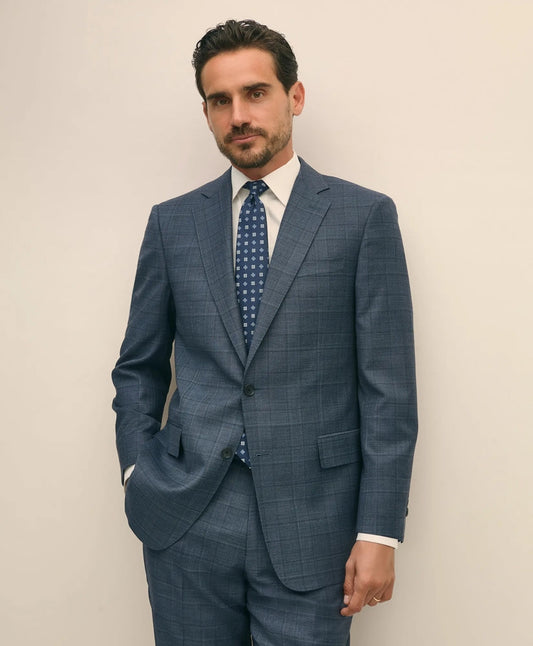 Traditional Fit Wool Check 1818 Suit | Brooks Brothers cheap