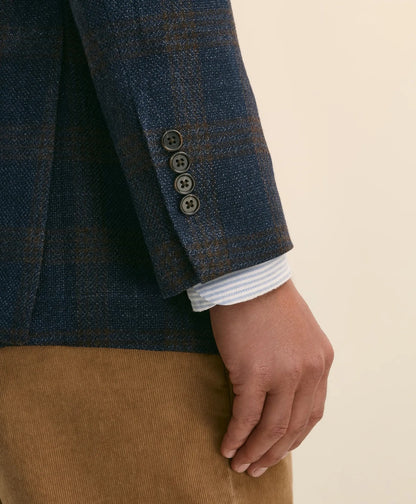 Traditional Fit Wool-Cotton-Silk-Cashmere Hopsack Check Sport Coat | Brooks Brothers sale