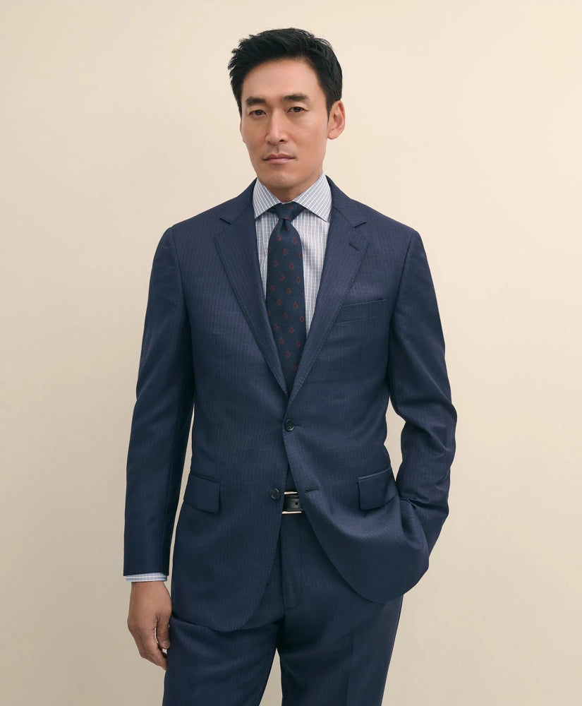 Traditional Fit Wool Pinstripe 1818 Suit | Brooks Brothers online