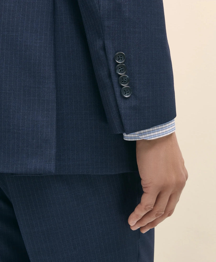 Traditional Fit Wool Pinstripe 1818 Suit | Brooks Brothers online