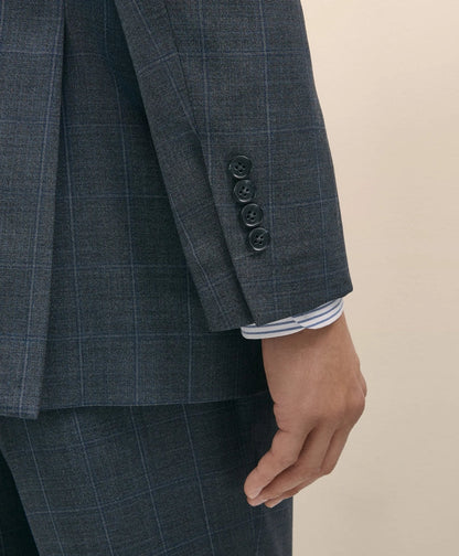 Traditional Fit Wool Windowpane 1818 Suit | Brooks Brothers sale