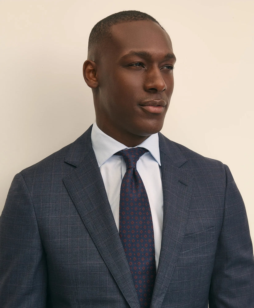 Traditional Fit Wool Windowpane 1818 Suit | Brooks Brothers online