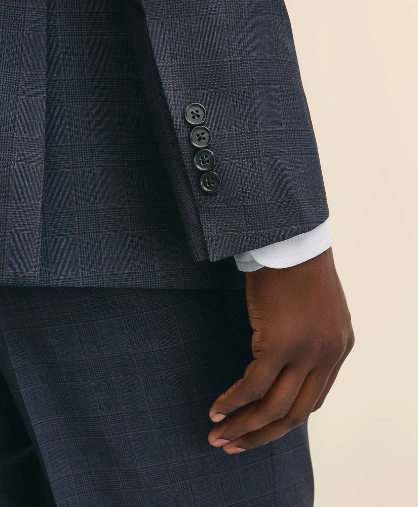 Traditional Fit Wool Windowpane 1818 Suit | Brooks Brothers online