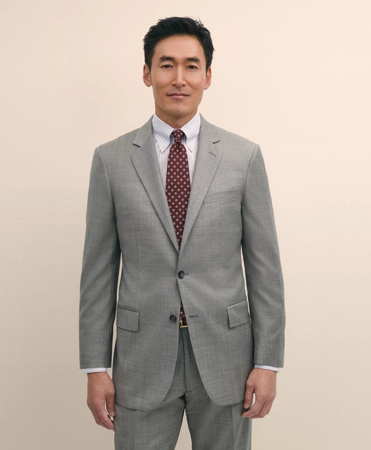 Traditional Fit Wool Sharkskin 1818 Suit | Brooks Brothers discount
