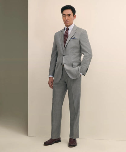 Traditional Fit Wool Sharkskin 1818 Suit | Brooks Brothers discount