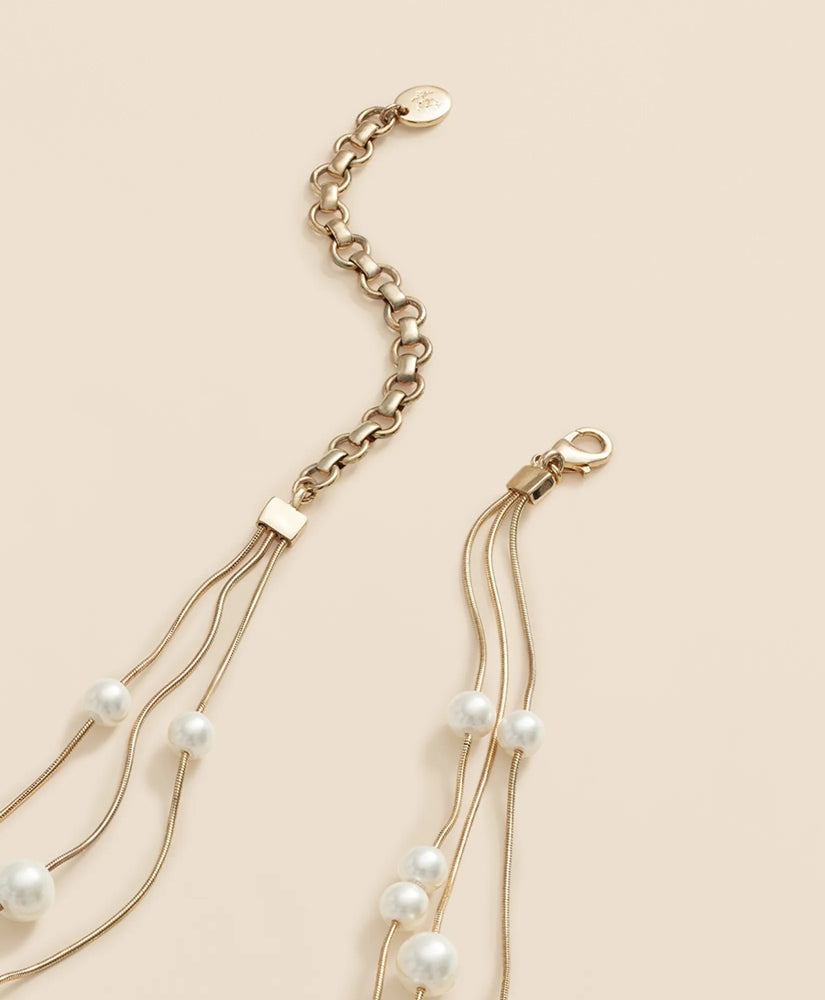 Triple Strand Faux-Pearl Necklace | Brooks Brothers discount
