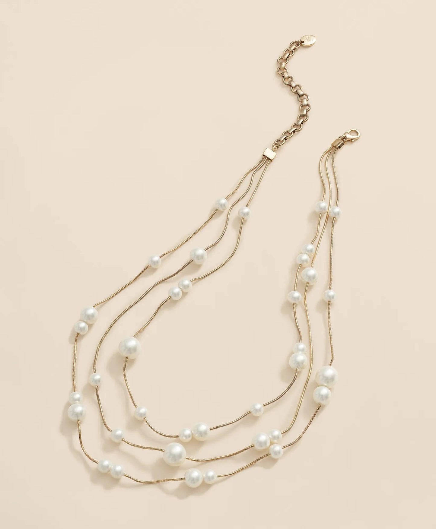 Triple Strand Faux-Pearl Necklace | Brooks Brothers discount