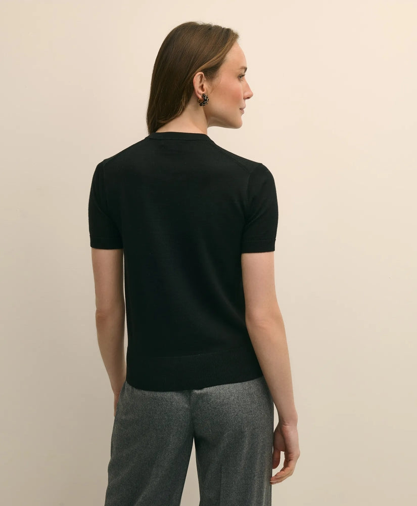 Ultimate Merino Wool Short-Sleeve Sweater Shell | Brooks Brothers online shop