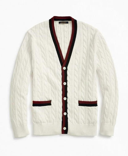 Vintage-Inspired Supima® Cotton Tennis Cardigan | Brooks Brothers sale