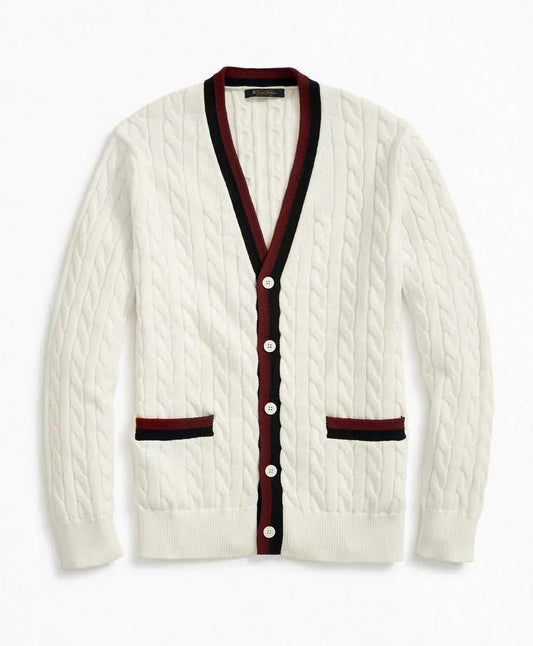 Vintage-Inspired Supima® Cotton Tennis Cardigan | Brooks Brothers sale