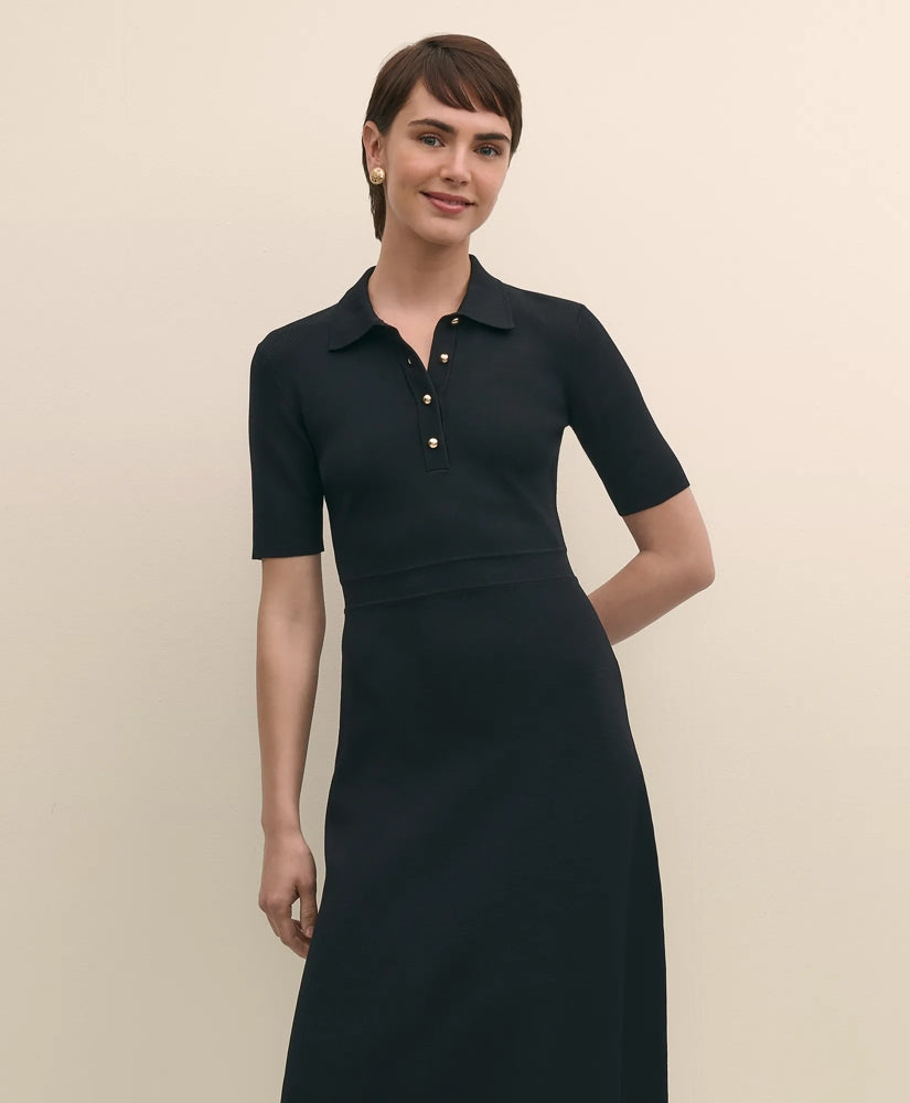 Viscose Polo Knit Dress | Brooks Brothers for sale