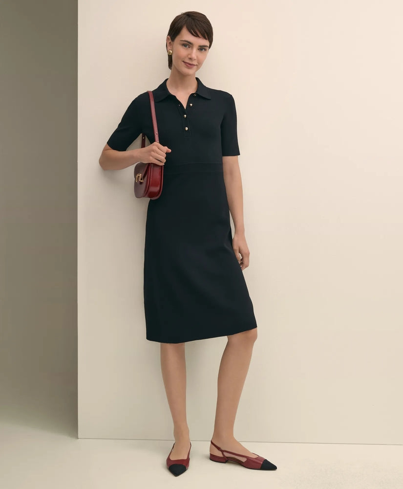 Viscose Polo Knit Dress | Brooks Brothers for sale