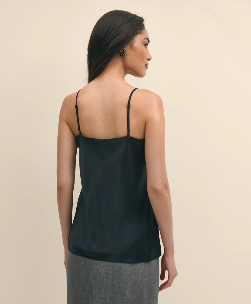V-Neck Camisole in Washable Silk Charmeuse | Brooks Brothers online shop
