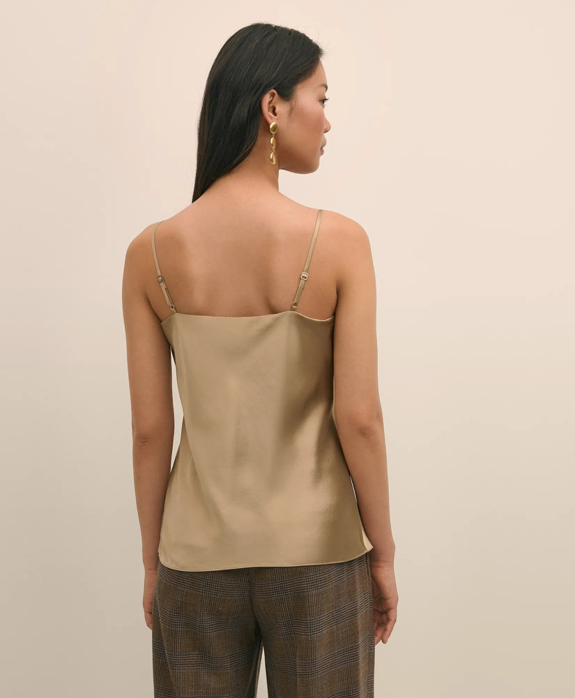 V-Neck Cami in Washable Silk Charmeuse | Brooks Brothers for sale
