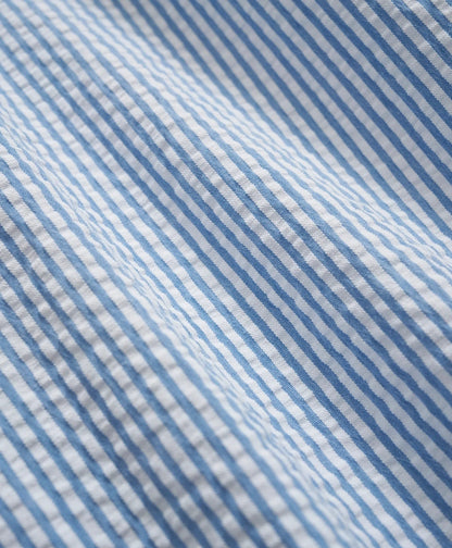 Washed Cotton Seersucker Button-Down Collar, Stripe Sport Shirt | Brooks Brothers cheap