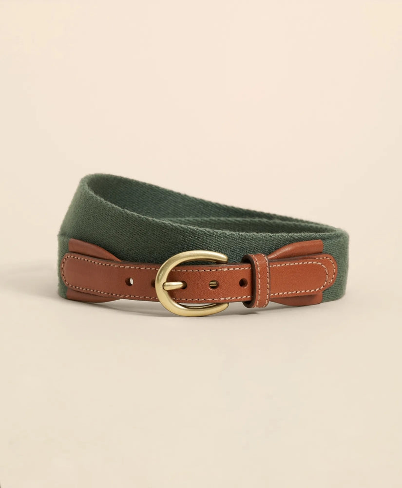 Webbed Leather-Accent Belt | Brooks Brothers sale - US 3909