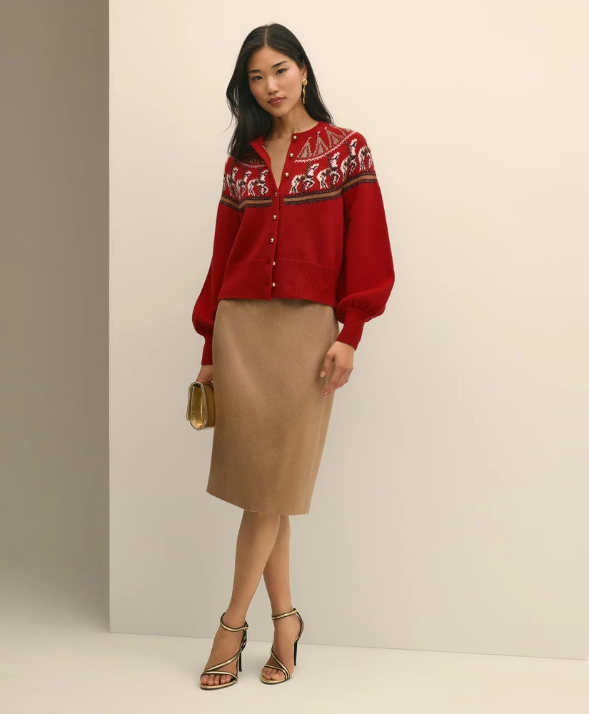 Women's Lunar New Year Merino-Wool-Blend Cardigan | Brooks Brothers sale