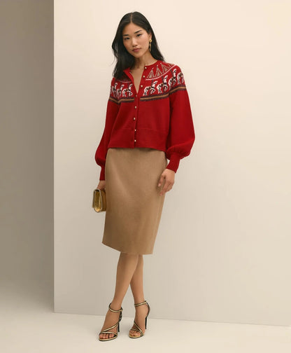 Women's Lunar New Year Merino-Wool-Blend Cardigan | Brooks Brothers sale