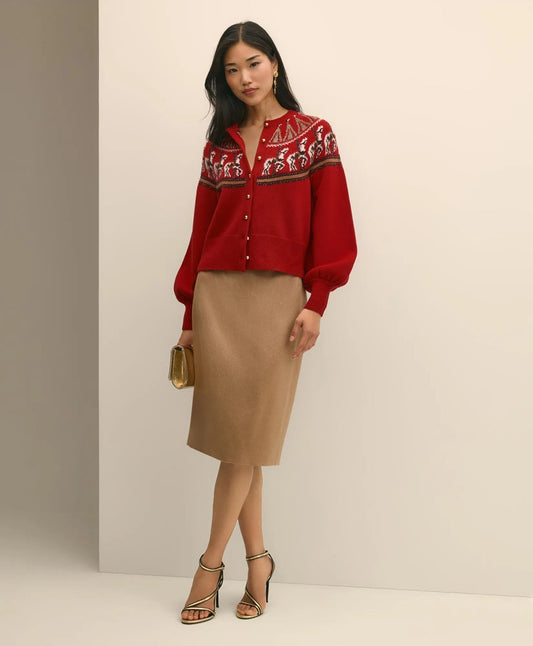 Women's Lunar New Year Merino-Wool-Blend Cardigan | Brooks Brothers sale