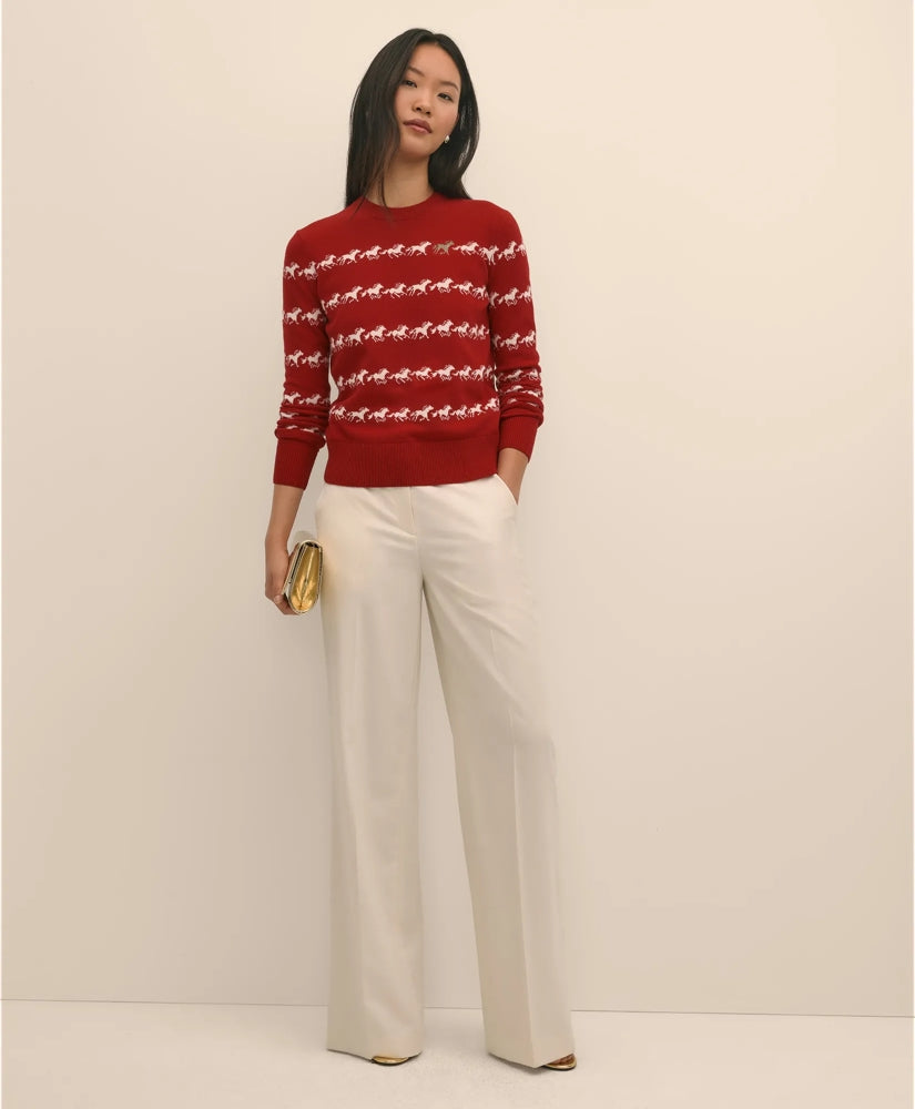 Women's Lunar New Year Merino-Wool-Blend Crewneck Sweater | Brooks Brothers online