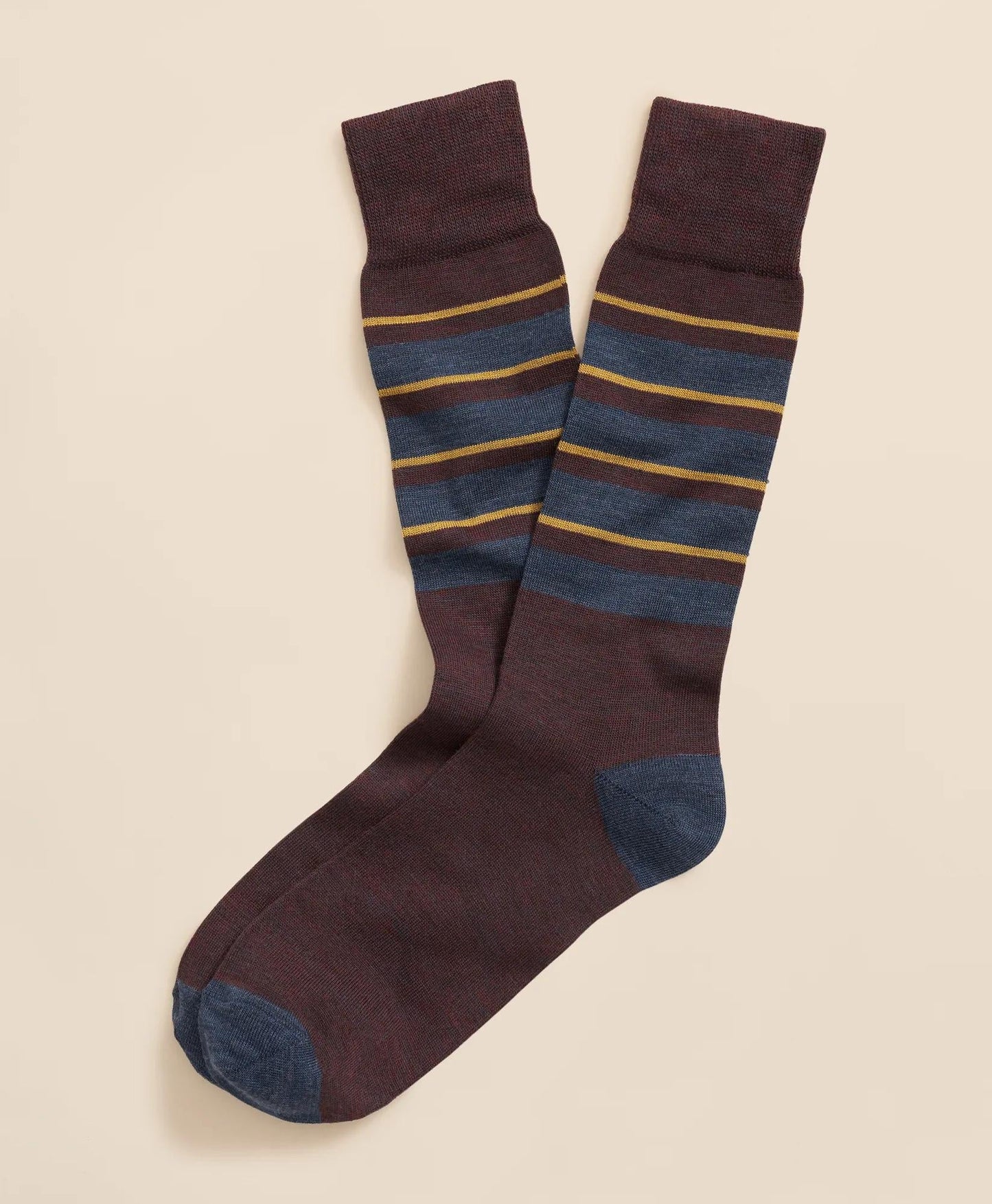 Wool-Blend Cap Toe Striped Socks | Brooks Brothers discount