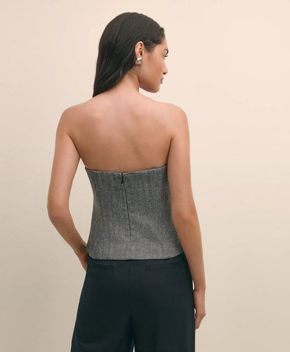 Wool-Blend Herringbone Bustier | Brooks Brothers cheap