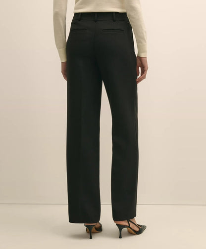 Wool Blend High-Waisted Wide-Leg Pant | Brooks Brothers online shop