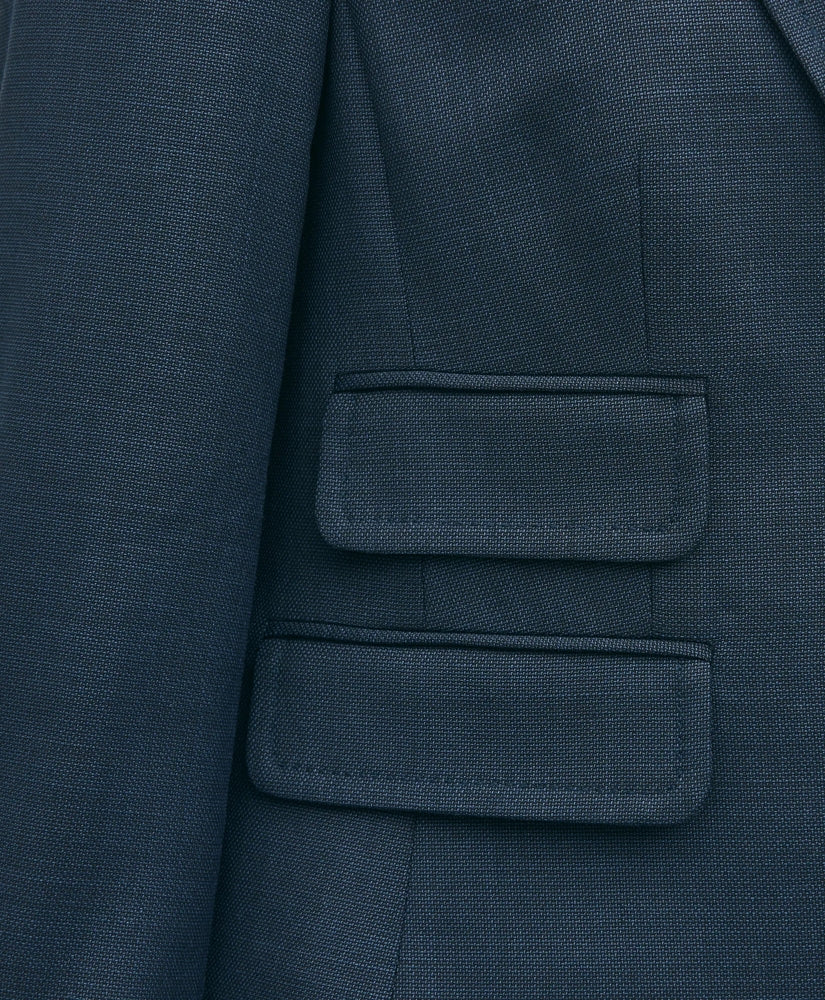 Wool-Blend Shrunken Fit Hopsack Jacket | Brooks Brothers online shop