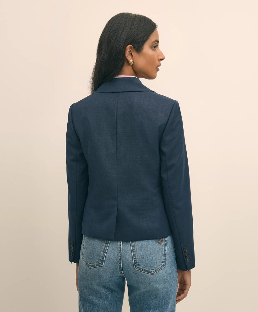Wool-Blend Shrunken Fit Hopsack Jacket | Brooks Brothers online shop