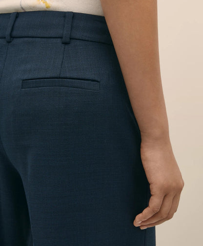 Wool Blend Hopsack Wide-Leg Pants | Brooks Brothers on sale