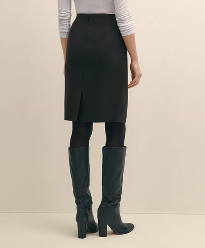 Wool Blend Horsebit-Trim Pencil Skirt | Brooks Brothers sale