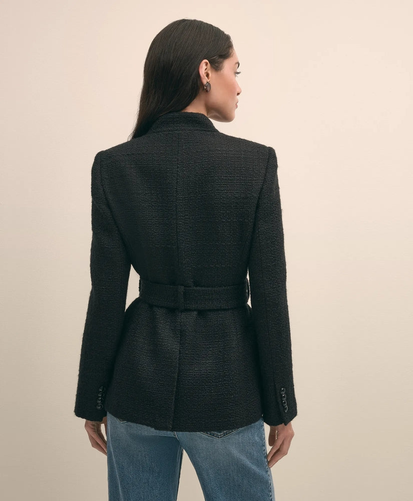 Military Boucle Belted Jacket | Brooks Brothers online