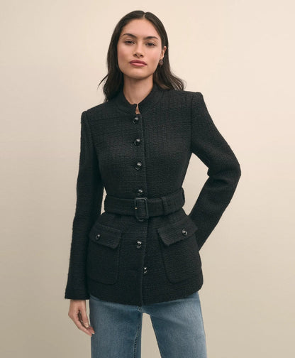 Military Boucle Belted Jacket | Brooks Brothers online