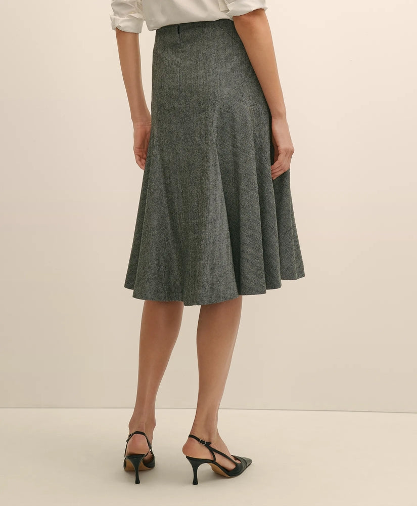 Wool-Blend Pleated Herringbone Skirt | Brooks Brothers sale