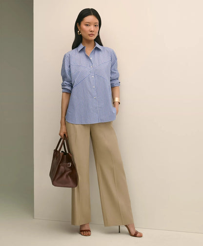 Wool-Blend Wide-Leg Pants | Brooks Brothers cheap