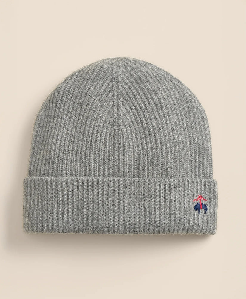 Wool-Cashmere-Blend Ribbed Beanie Hat | Brooks Brothers on sale - US 9312
