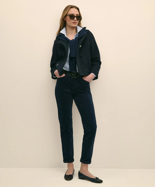 Wool Cropped Peacoat With Sweater Collar | Brooks Brothers sale
