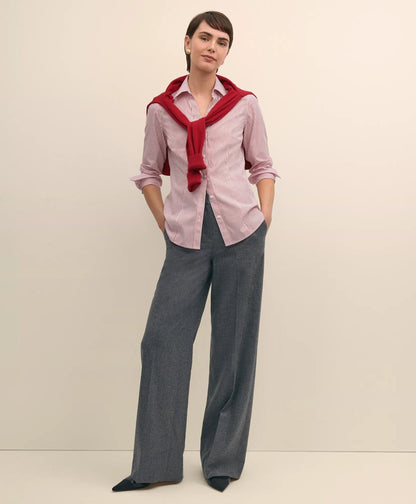 Wool Flannel High Waisted Wide-Leg Pant | Brooks Brothers for sale - US 7467