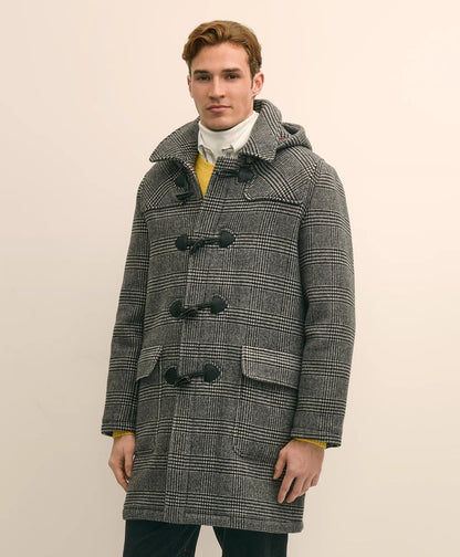 Wool Glen Plaid Duffle Coat | Brooks Brothers online