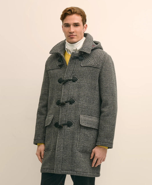 Wool Glen Plaid Duffle Coat | Brooks Brothers online