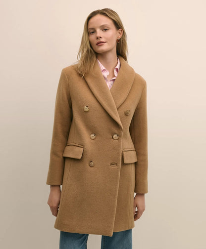 Wool Oversized Shawl Collar Coat | Brooks Brothers online shop