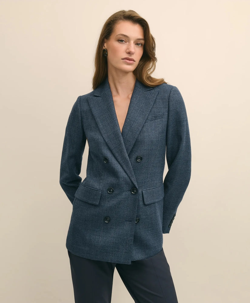Wool Plaid Double-Breasted Jacket | Brooks Brothers discount