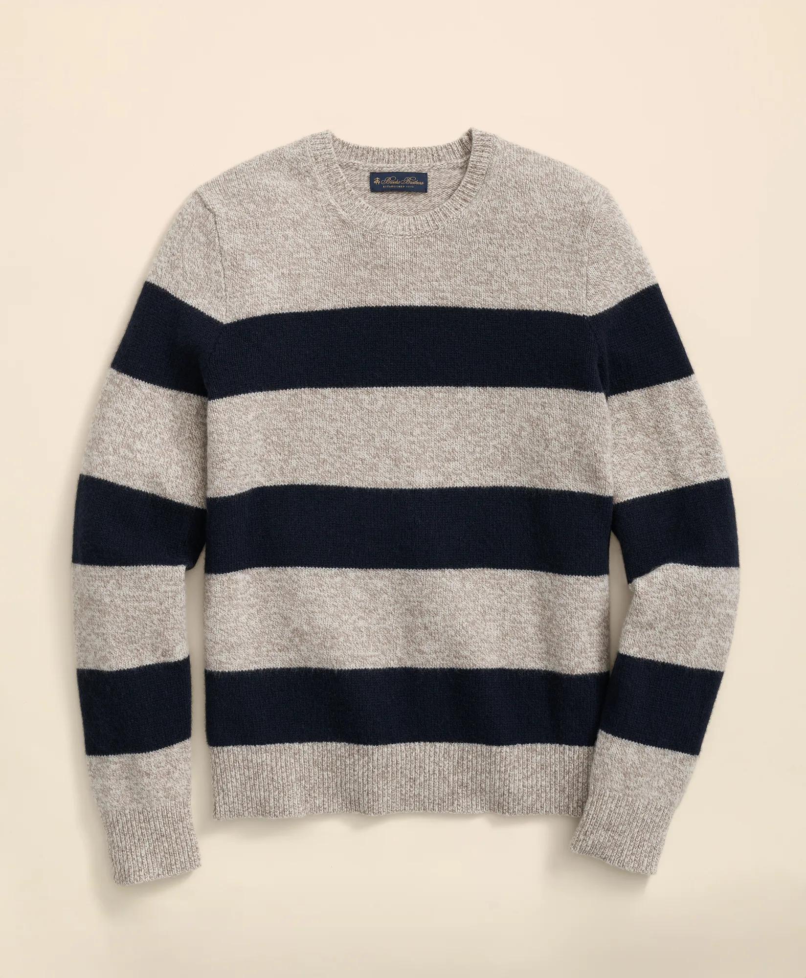 Wool Ragg Stripe Sweater | Brooks Brothers on sale