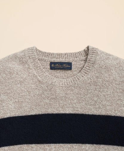 Wool Ragg Stripe Sweater | Brooks Brothers on sale